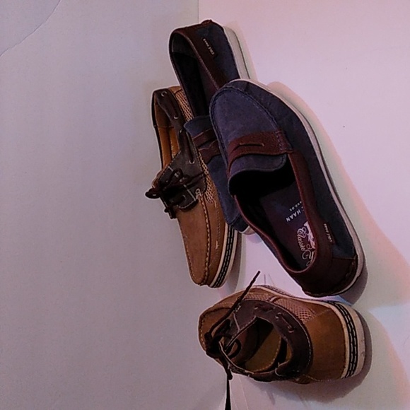 2#pr. Cole haan and Brixton loafer/boat shoes - Picture 1 of 12